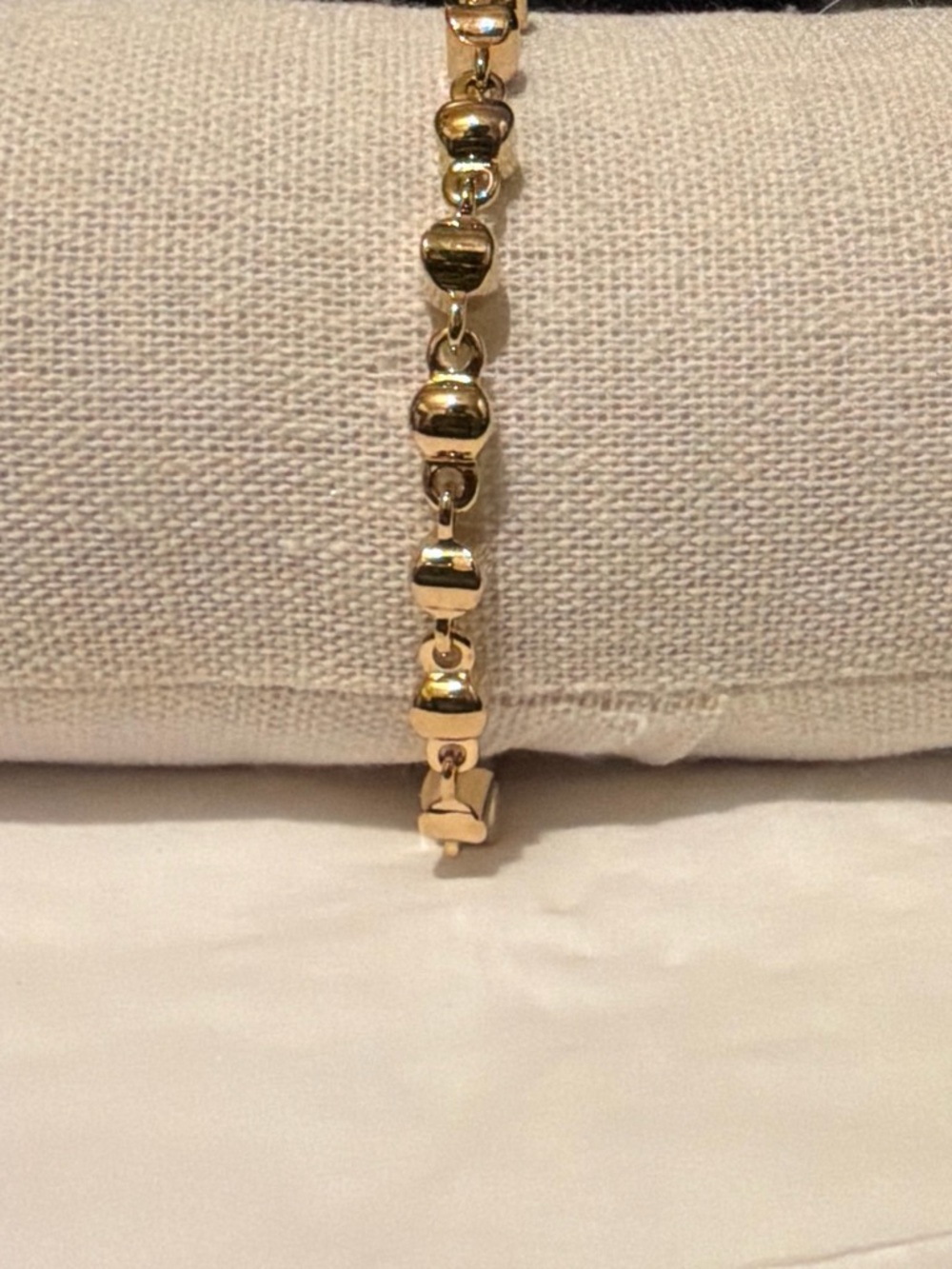 18k Gold plated Bead Link Bracelet - Women's Jewelry